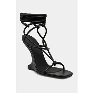 Rick Owens Lilies sandale de piele CANTILEVER 11 PENTA culoarea negru, LI02D5806LLP imagine