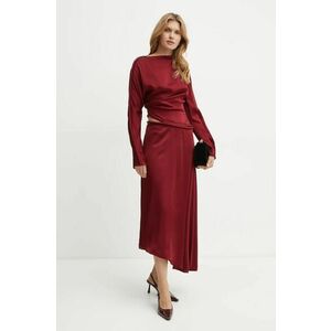 Victoria Beckham rochie culoarea bordo, maxi, evazati, 1424WDR005829A imagine