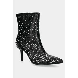 Pepe Jeans botine PRISTINA SHINY femei, culoarea negru, cu toc cui, PLS50570 imagine