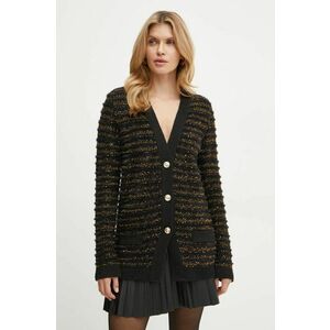 Simona Corsellini cardigan femei, culoarea negru, A24CPCRO03 imagine