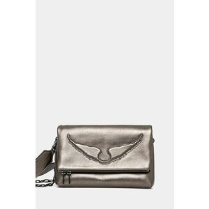 ZADIG&VOLTAIRE poseta de piele culoarea argintiu, LWBA02567 imagine