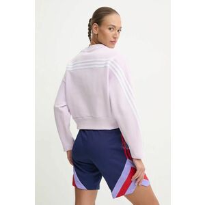 adidas bluza Future Icons femei, culoarea violet, cu imprimeu, IW5260 imagine