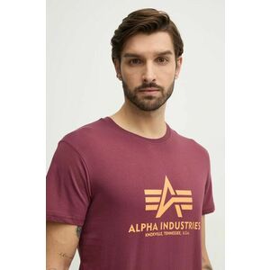 Alpha Industries tricou din bumbac Basic T-Shirt culoarea roșu, cu imprimeu 100501.184-red imagine