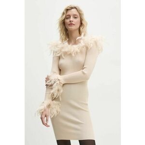 Answear Lab rochie culoarea bej, mini, mulata imagine