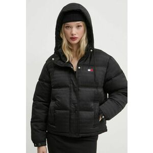 Tommy Jeans geaca femei, culoarea negru, de iarna, oversize, DW0DW19314 imagine