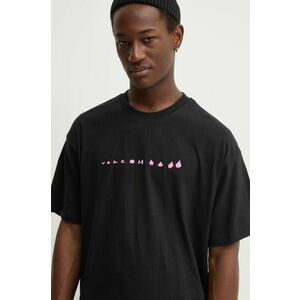 Volcom tricou din bumbac x ARTHUR LONGO barbati, culoarea negru, cu imprimeu, A4332413 imagine