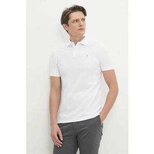 Hackett London polo de bumbac culoarea alb, neted, HM562363 imagine