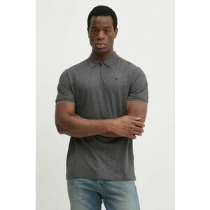 Hackett London polo de bumbac culoarea gri, neted, HM563379 imagine