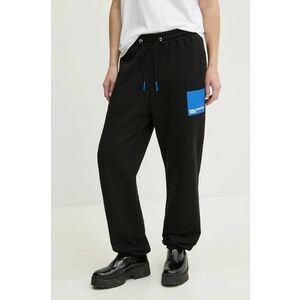 Karl Lagerfeld Jeans pantaloni de trening din bumbac culoarea negru, cu imprimeu, A1W10004 imagine