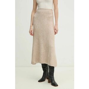 Pedro del Hierro fusta culoarea bej, midi, drept, 7598311 imagine