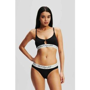 Karl Lagerfeld sutien culoarea negru, bumbac, neted, A1W47092 imagine