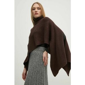 Pedro del Hierro poncho culoarea maro, 4968566 imagine