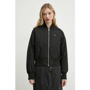 Tommy Jeans geaca bomber femei, culoarea negru, de tranzitie, oversize, DW0DW19316 imagine