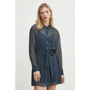 Tommy Jeans rochie culoarea albastru marin, mini, evazati, DW0DW19473 imagine