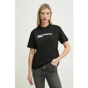 Karl Lagerfeld Jeans tricou din bumbac femei, culoarea negru, A1W17005 imagine