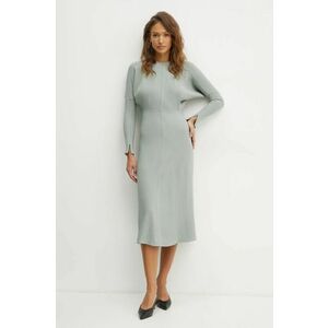 Victoria Beckham rochie din amestec de lana culoarea verde, midi, mulata, 1125WDR005231C imagine