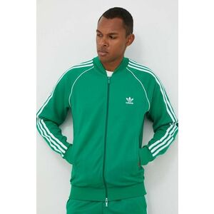 adidas Originals bluză Adicolor Classics SST bărbați, culoarea verde, cu imprimeu IK3514 imagine