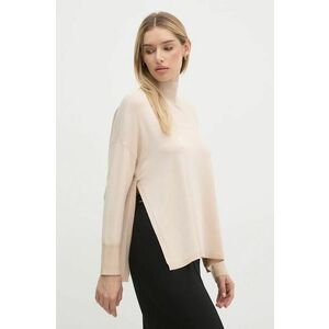 Gaudi pulover femei, culoarea bej, light, cu turtleneck, 421BD53010 imagine