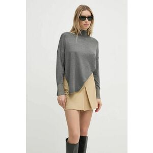 Gaudi pulover femei, culoarea gri, light, cu turtleneck, 421BD53010 imagine