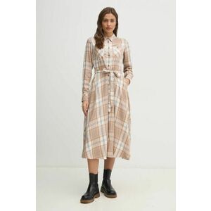 Barbour rochie culoarea bej, midi, evazati, LDR0859 imagine