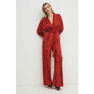 DIANE VON FURSTENBERG salopeta culoarea rosu, cu decolteu in v, DVFPJ3S004 imagine