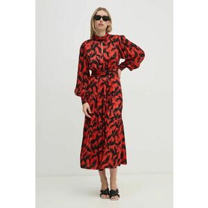 DIANE VON FURSTENBERG rochie culoarea rosu, midi, evazati, DVFDL3S054 imagine