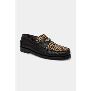 Naked Wolfe mocasini de piele Roma barbati, culoarea negru, Roma Leopard Hair imagine