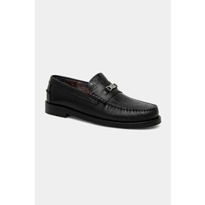 Naked Wolfe mocasini de piele Roma barbati, culoarea negru, Roma Black Croc imagine