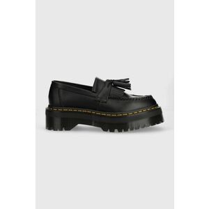 Dr. Martens mocasini de piele Adrian Quad femei, culoarea negru, cu platforma, DM27989001 imagine