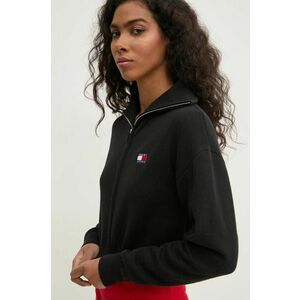 Tommy Jeans cardigan din amestec de lana culoarea negru, DW0DW19886 imagine