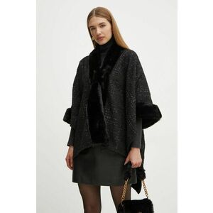 Morgan poncho 5TWEED culoarea negru, 5TWEED imagine