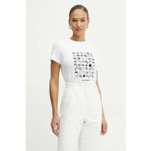 Karl Lagerfeld tricou din bumbac femei, culoarea alb, A1W17124 imagine