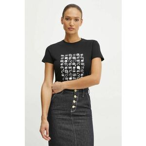 Karl Lagerfeld tricou din bumbac femei, culoarea negru, A1W17124 imagine