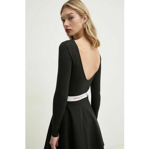 Tommy Jeans rochie culoarea negru, mini, evazati, DW0DW19465 imagine