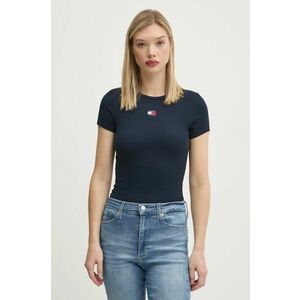 Tommy Jeans tricou femei, culoarea albastru marin, DW0DW20463 imagine