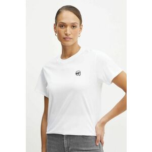 Karl Lagerfeld tricou din bumbac femei, culoarea alb, A1W17025 imagine