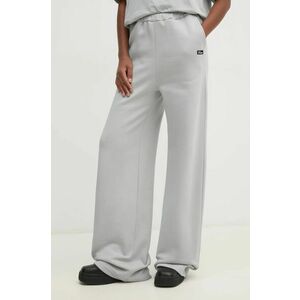 Rotate pantaloni de bumbac culoarea gri, neted, 1134232387 imagine