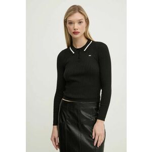 Tommy Jeans pulover din amestec de lana femei, culoarea negru, light, DW0DW19887 imagine