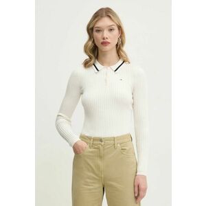 Tommy Jeans pulover din amestec de lana femei, culoarea bej, light, DW0DW19887 imagine