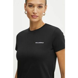 Karl Lagerfeld tricou din bumbac femei, culoarea negru, A1W17019 imagine