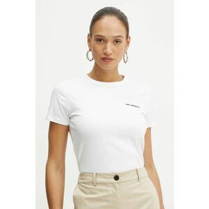 Karl Lagerfeld tricou din bumbac femei, culoarea alb, A1W17019 imagine