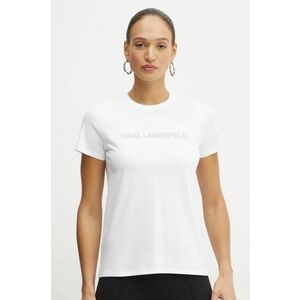 Karl Lagerfeld tricou din bumbac femei, culoarea alb, A1W17076 imagine