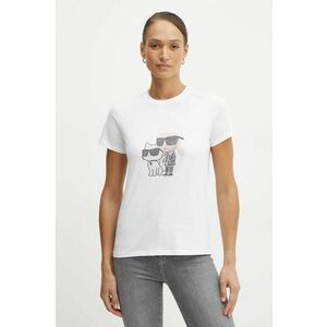 Karl Lagerfeld tricou din bumbac femei, culoarea alb, A1W17131 imagine