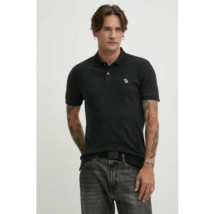 Abercrombie & Fitch polo de bumbac culoarea negru, neted, KI124-4374 imagine