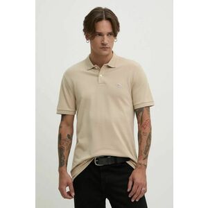 Abercrombie & Fitch polo de bumbac culoarea bej, neted, KI124-4381 imagine