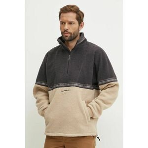 Quiksilver hanorac fleece Take Us Back Block culoarea gri, modelator, EQYFT04974 imagine