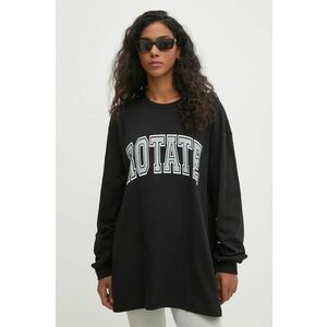 Rotate longsleeve din bumbac culoarea negru, 113422100 imagine