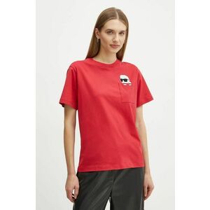 Karl Lagerfeld tricou din bumbac femei, culoarea rosu, A1W17100 imagine