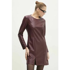 Answear Lab rochie culoarea bordo, mini, evazati imagine