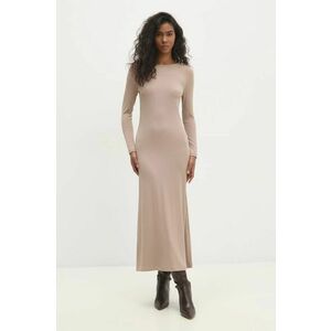 Answear Lab rochie culoarea bej, maxi, mulata imagine